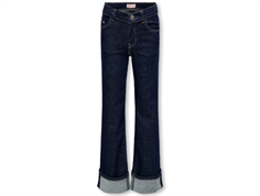 Kids ONLY dark blue denim wide fold-up jeans